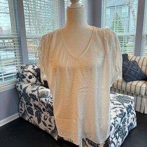 CAbi White Blouse XS